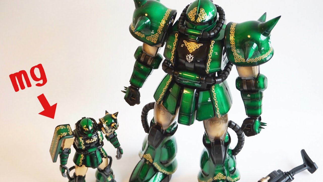 もはや建造物　1/48 メガサイズザク　ドズルザビ専用機っぽくしてみました！　　ガンダム　プラモデル　エアブラシ 　キャンディ塗装