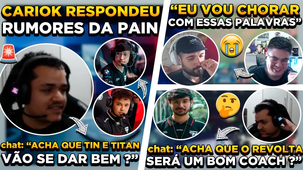 CARIOK OPINA SOBRE PAIN TINOWNS e REVOLTA ! TAKESHI DESABAFA SOBRE A 100V ! ESA SE EMOCIONA COM BRTT