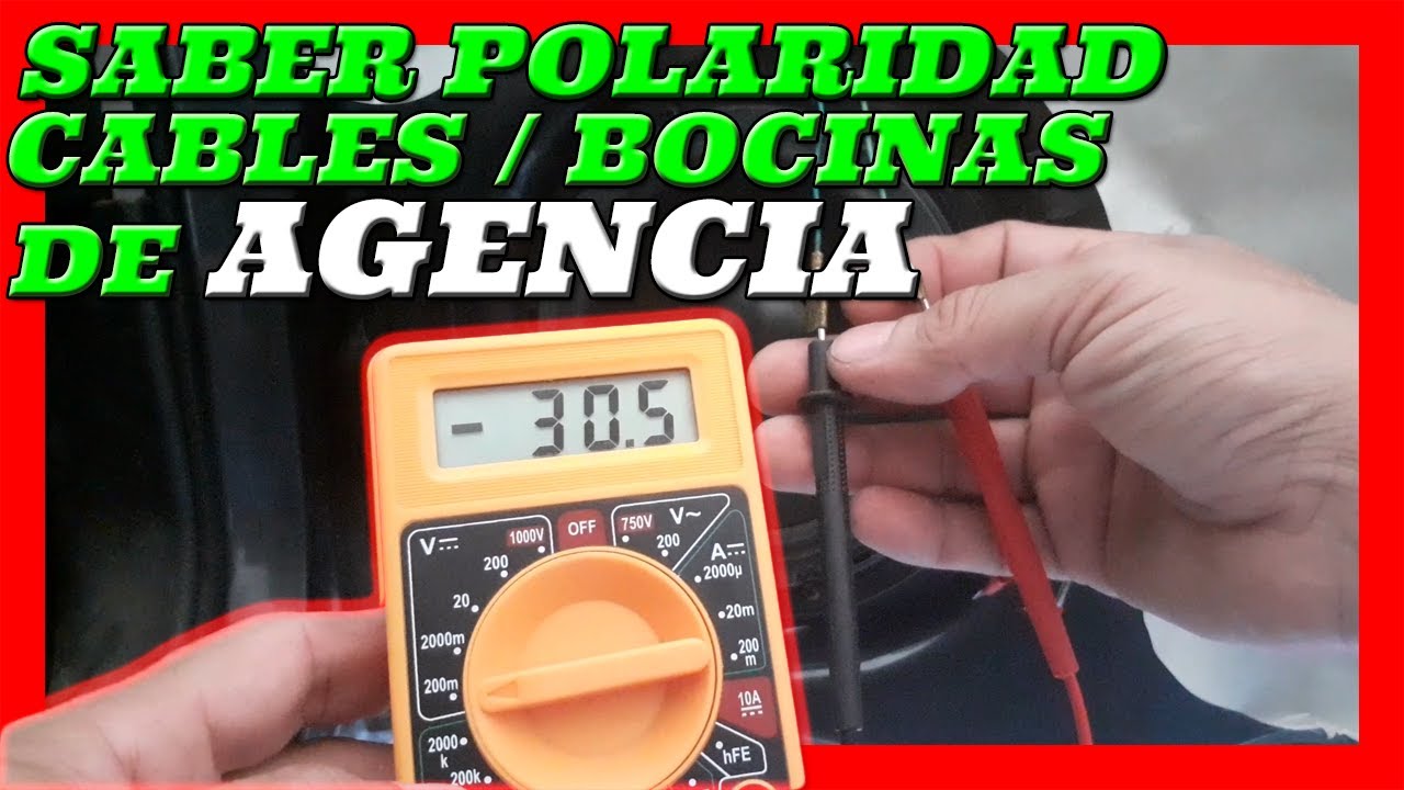 como saber la POLARIDAD de los cables de las BOCINAS DE AGENCIA / aveo