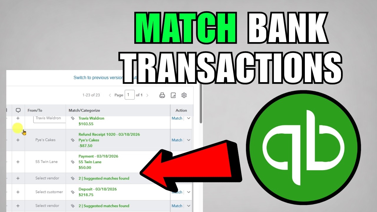 How To Match Bank Transactions On QuickBooks Online (2026) (Complete Guide)