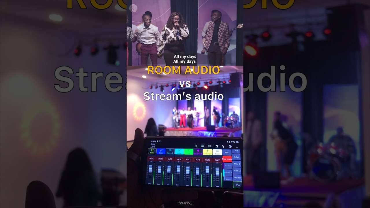 Room audio vs stream&rsquo;s audio with Behringer x32 #livesoundengineer #soundengineer