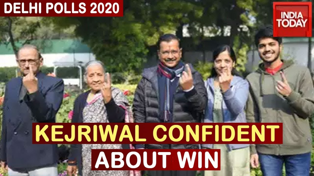 Delhi Polls 2020: Kejriwal Casts Vote At Booth In Civil Lines, Seems Confident About Win