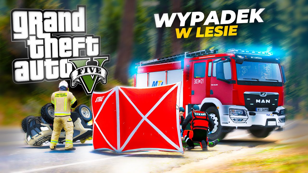 GTA V POGOTOWIE RATUNKOWE #3 - Wypadek w lesie 🦽