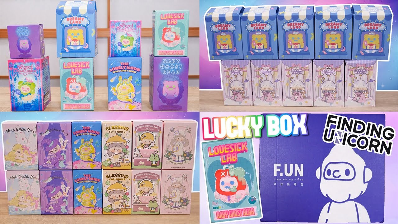 Unboxing 35+ Finding Unicorn Blind Boxes | ShinWoo | zZoton | Molinta | AAMY | Farmer Bob