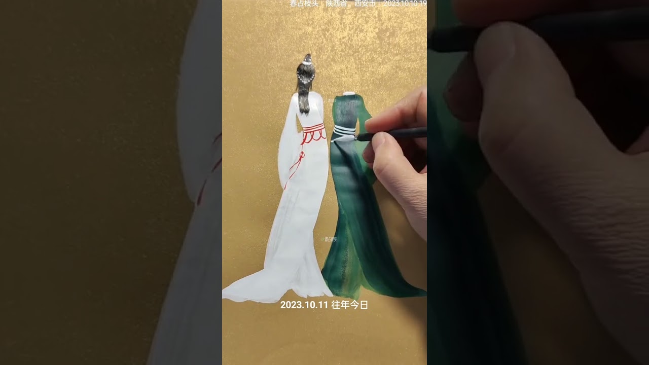 #Learn to paint together #Chinese style and ancient charm #Oriental aesthetics