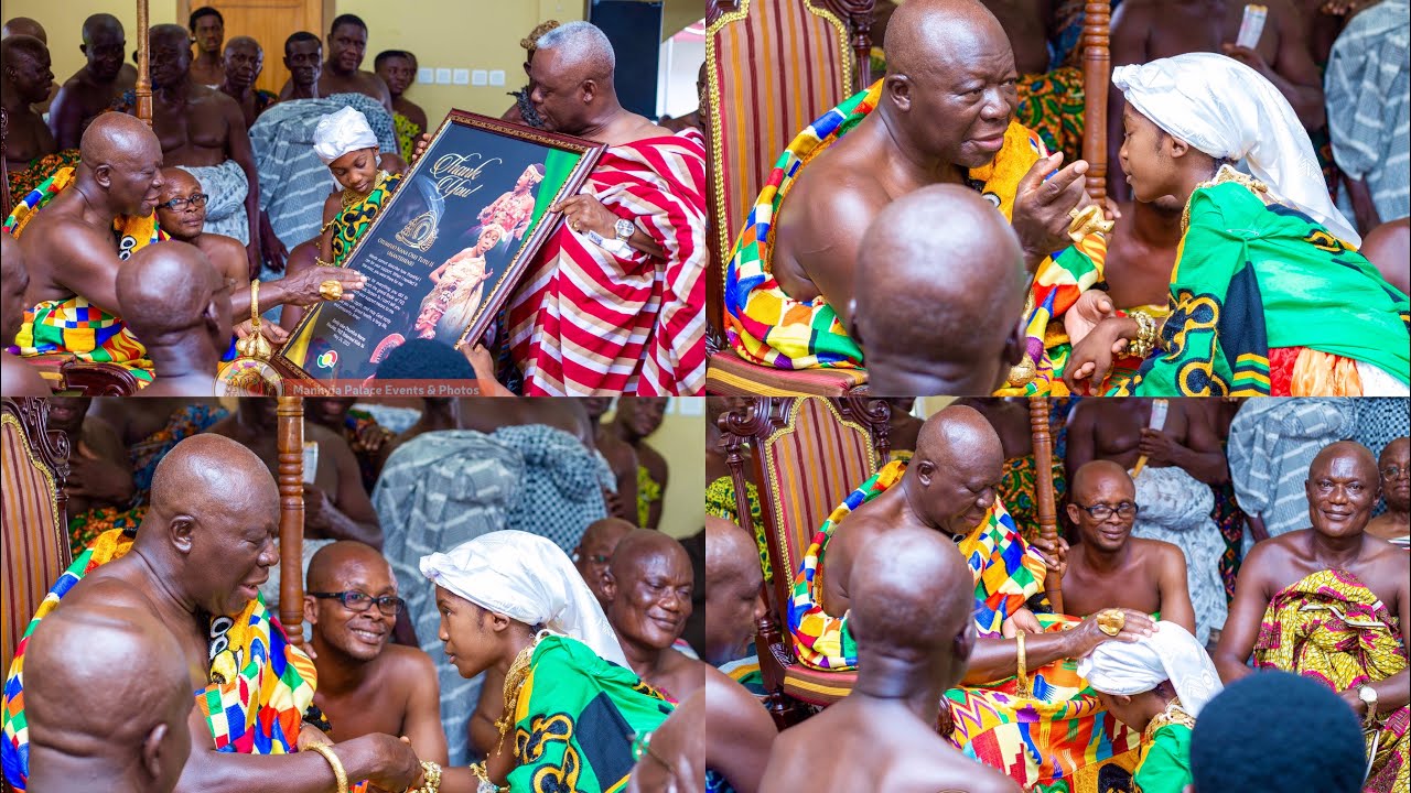 Emily Owusu Sekyi, Finalist Tv3 Talented kids 14 Paid a Courtesy call on the Asantehene.