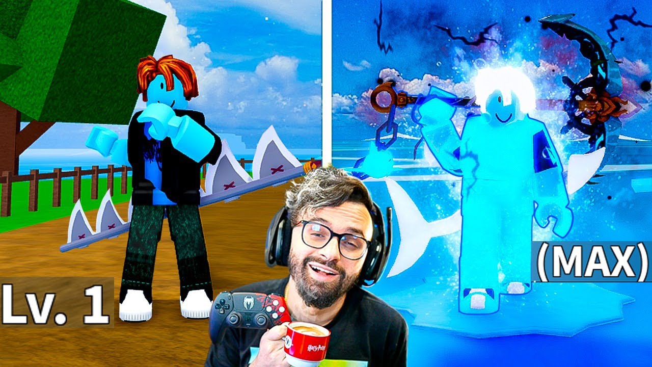 🔥Blox Fruis: Do Nível 1 ao 2550 com Apenas ITENS de SHARK😱 [FILME COMPLETO]