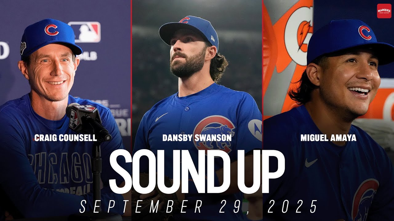 Интервью с тренировочным днём Cubs NL Wild Card Series: Крейг Каунселл, Дэнсби Суонсон и Мигель А...