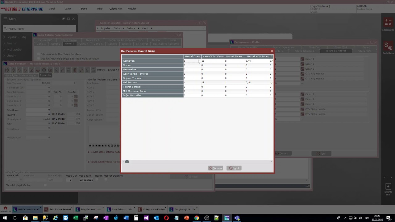 Netsis Hal Faturası Uygulaması