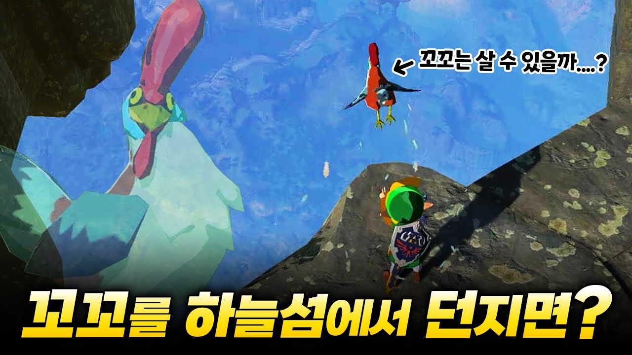 꼬꼬를 하늘섬에서 던졌습니다ㅋㅋㅋㅋㅋㅋㅋㅋㅋ [젤다 왕눈 예능 플레이]