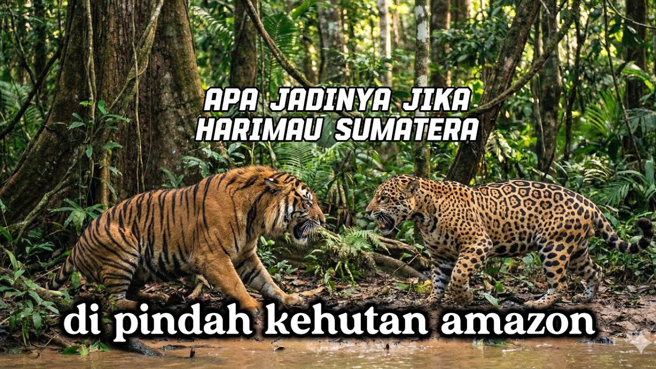 Mampukah harimau bertahan di hutan Amazon.? #animals #duniahewan #harimausumatera 