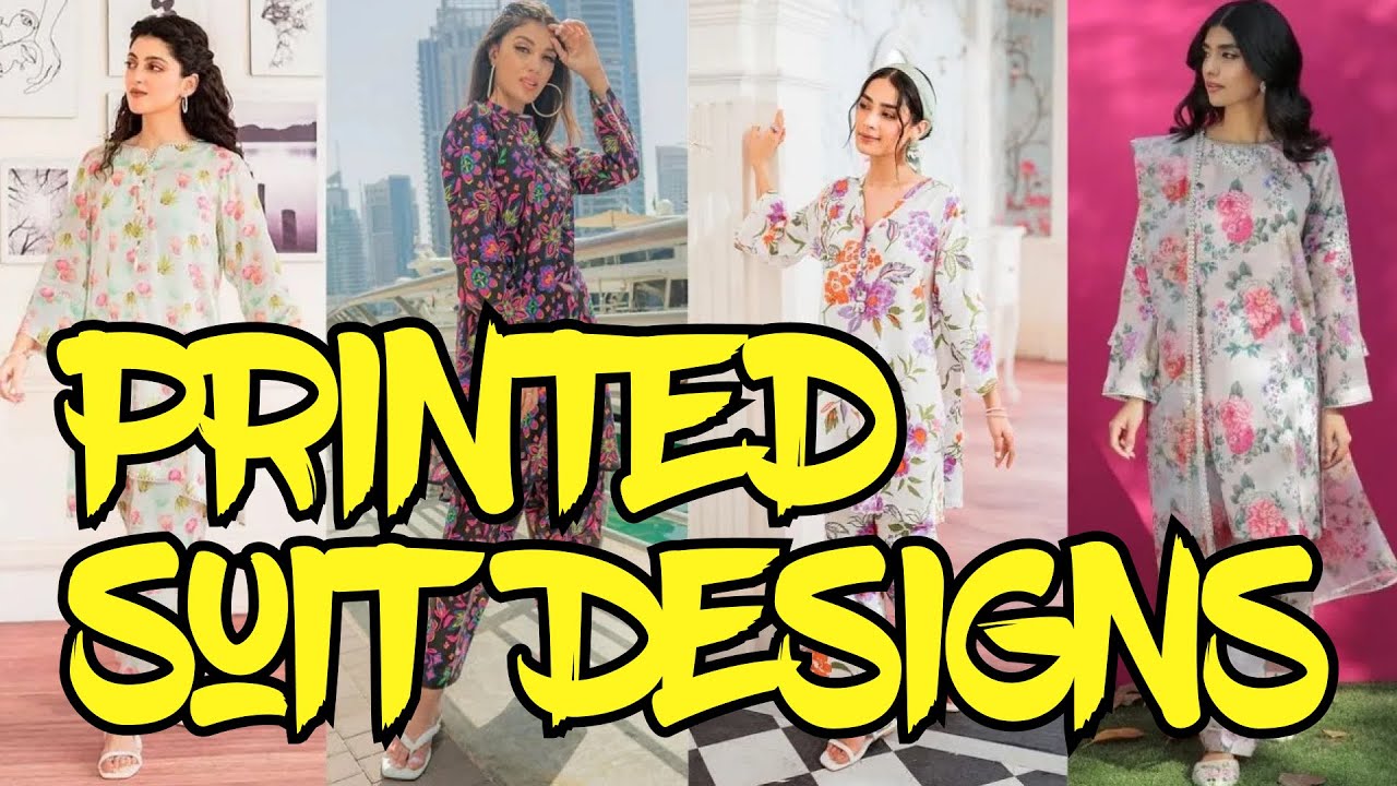 Printed two piece dress designs l printed suit ideas l Sadaf Anjum