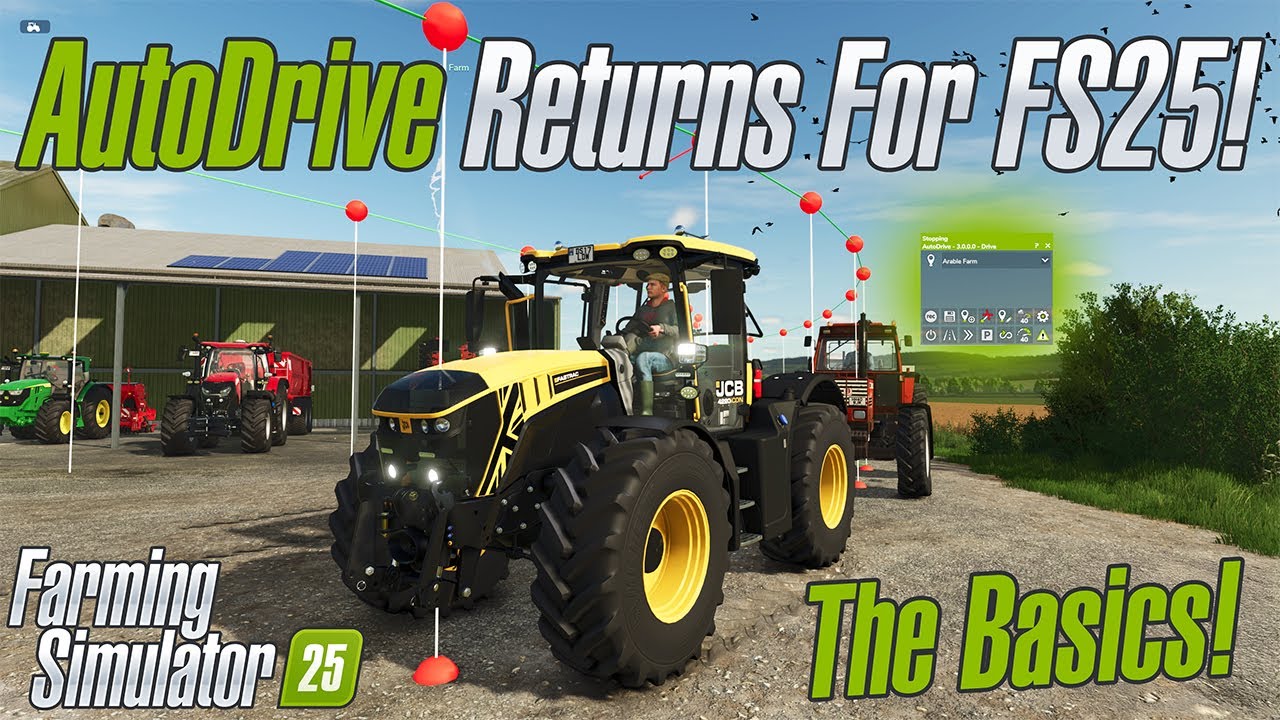 Мод AutoDrive для Farming Simulator 25 | Руководство для начинающих! | Основы!
