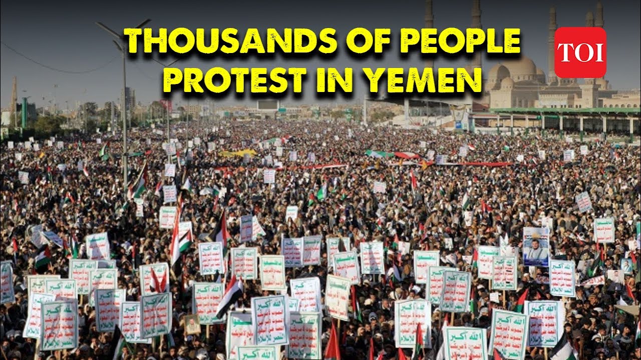 Watch: Massive protests erupt in Yemen | New US strikes on Houthi targets | Red Sea Shipping Attacks
