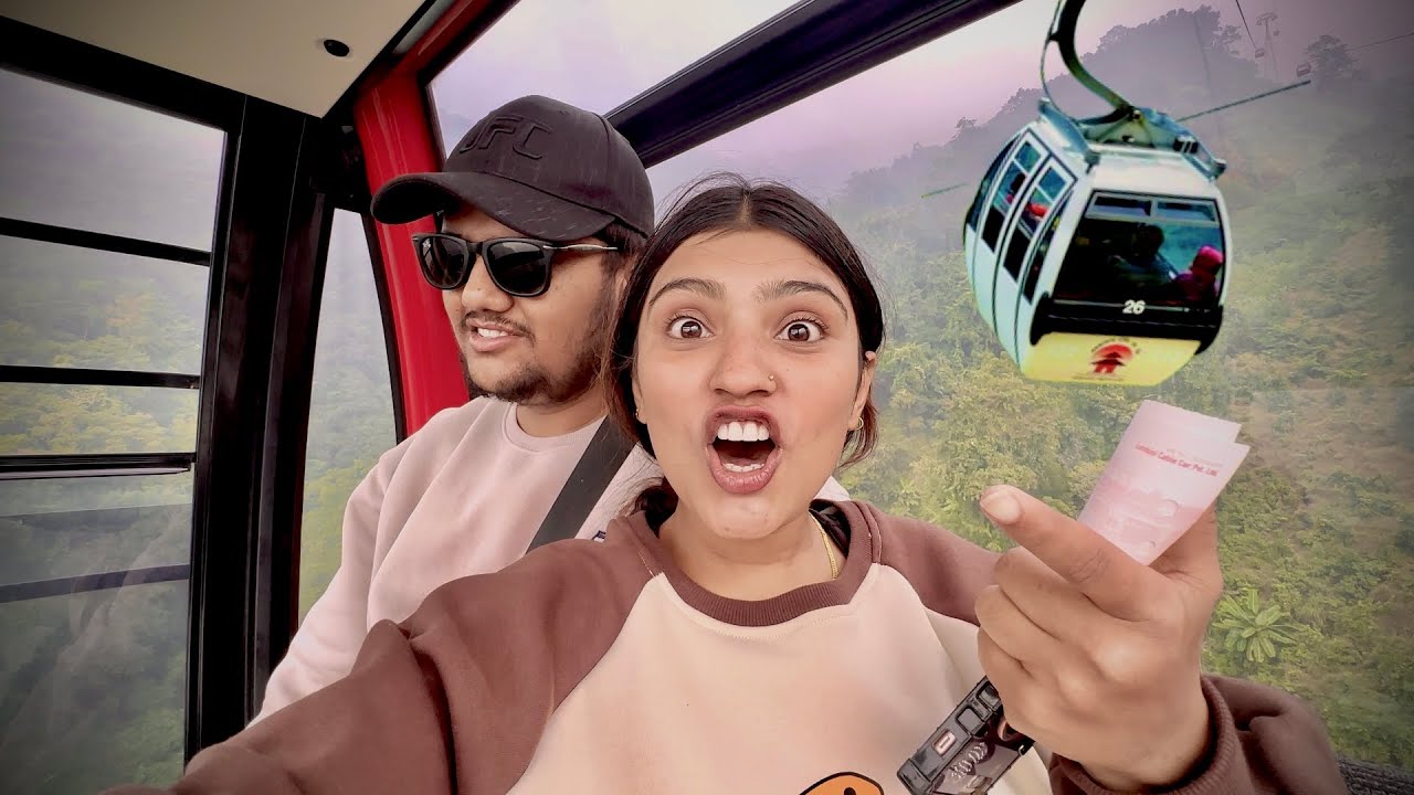 Buda budi cable car ma sarara🤘॥Shrisa vlog॥#vlog #familyvlog #husbandwifevlog3