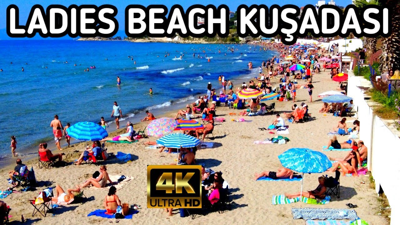 KUŞADASI TÜRKİYE LADIES BEACH 🏖️ | 4k UHD 60fps | April 2024 | Wanderlust Feet Vlog