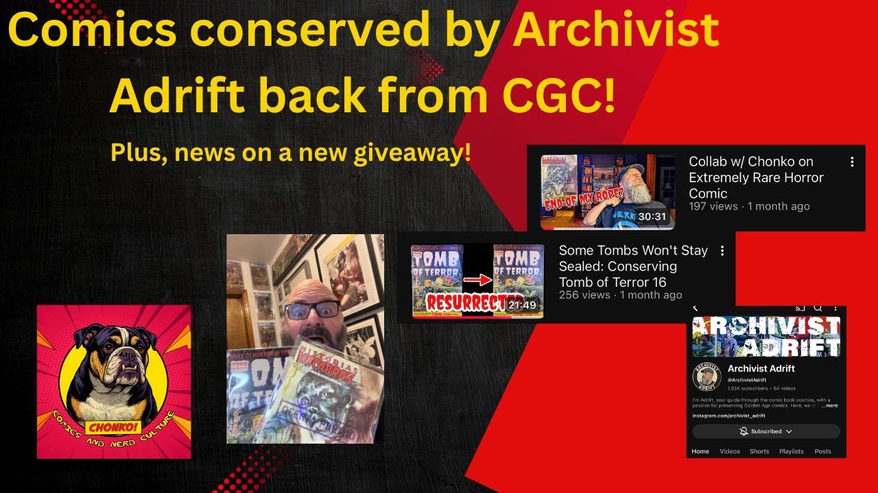 Комиксы, отреставрированные архивариусом Adrift и возвращенные из CGC! А также новости о новом ро...