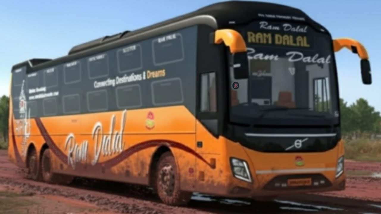 Ram Dalal Holidays Livery for Volvo 9600slx (orange Mahakal variant) || FREE Liverys Download Now ||