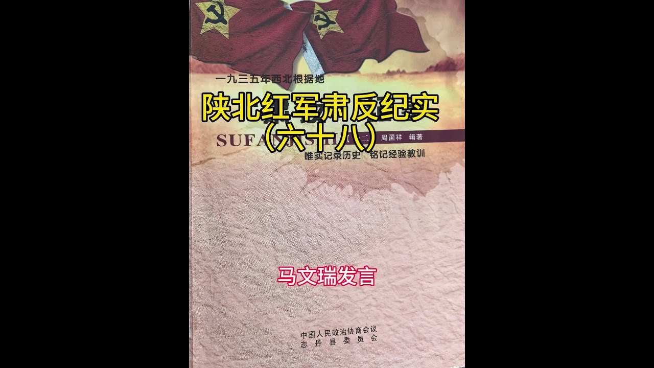 陕北红军肃反纪实，马文瑞发言。#马文瑞#陕北红军肃反