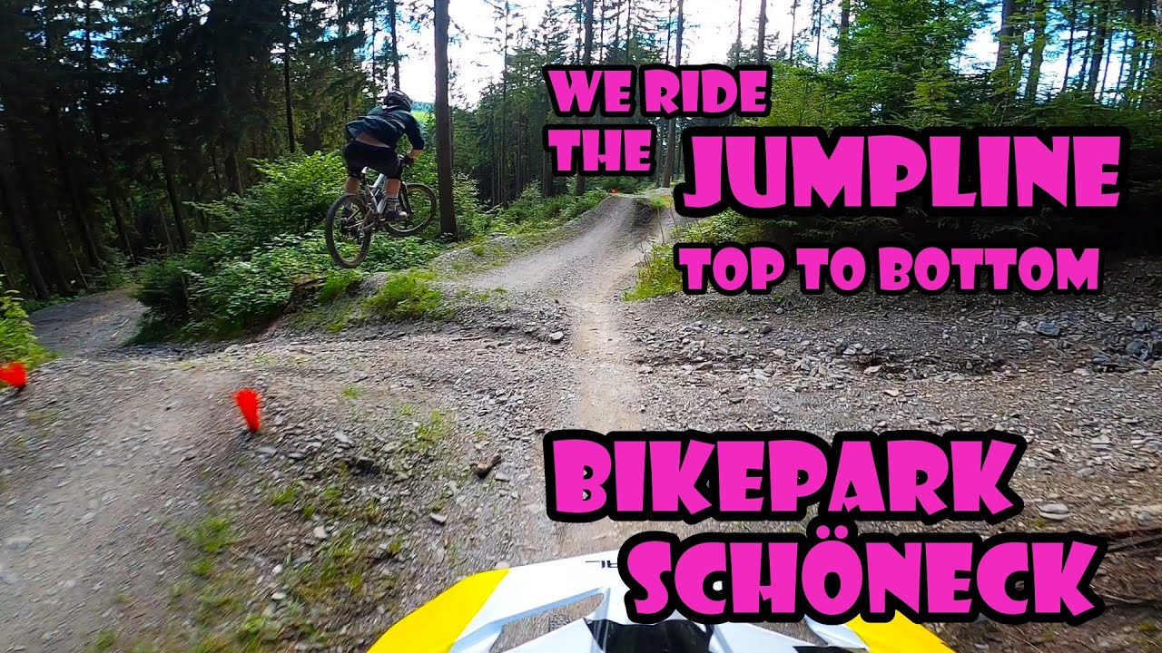 We ride this awesome Jumpline in the Bikepark Sch&ouml;neck top to bottom
