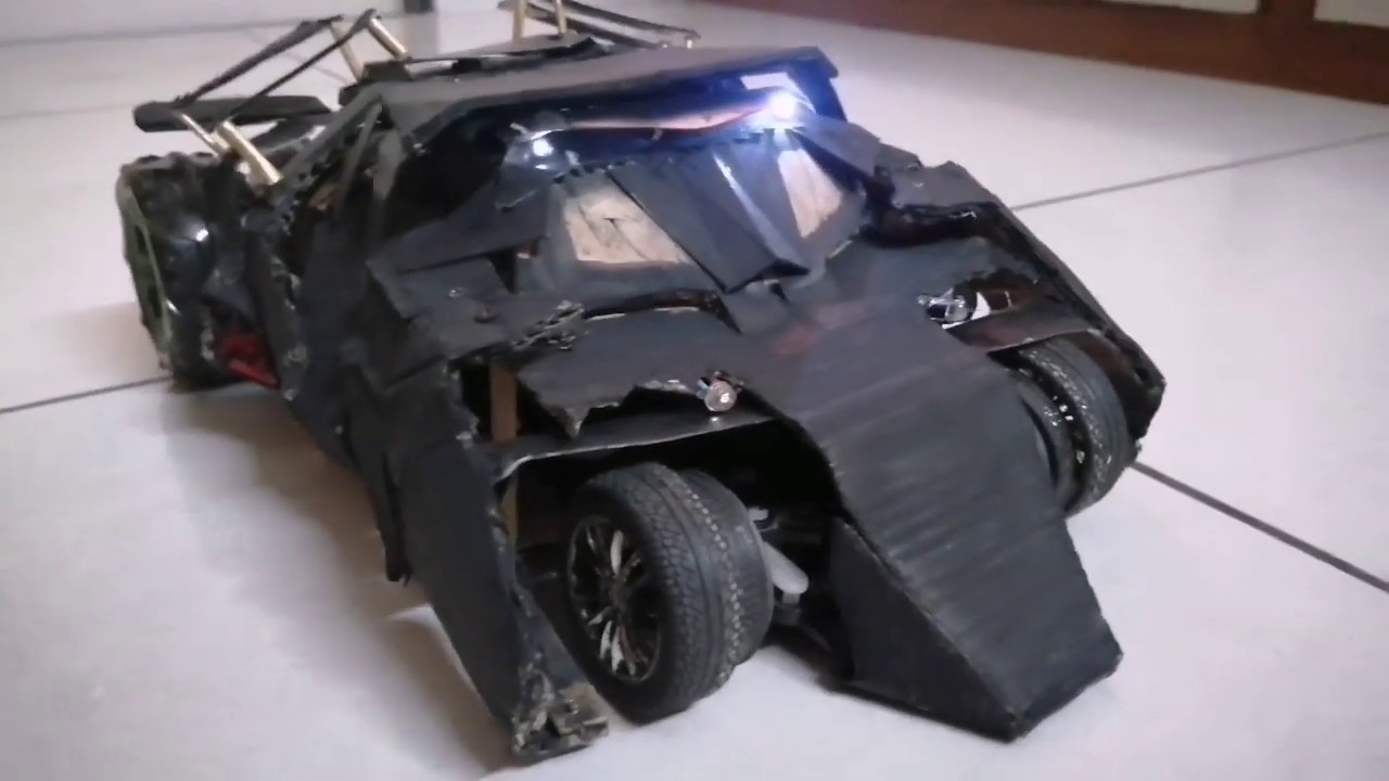 How to make a batman car Batmobile remote control from cardboard /real working