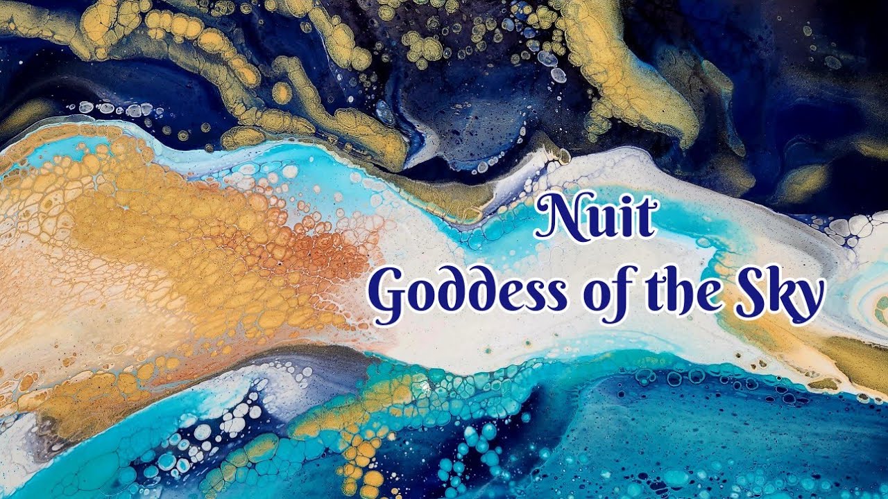Nuit: Great Goddess of the Sky ✨️ Beautiful & Ethereal Acrylic Landscape FlipCup Pour