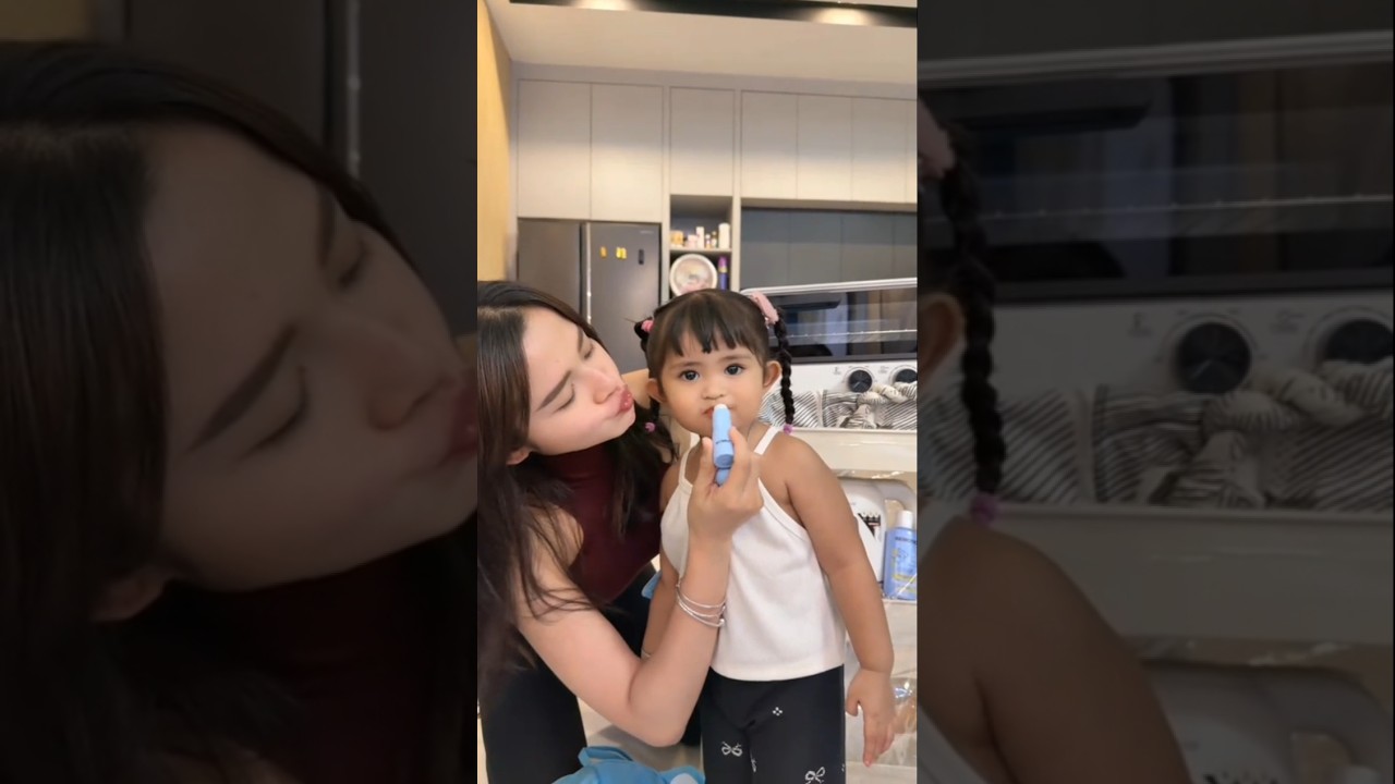 Dek cunda di pakaikan lip blam sama mama bella #dennycaknan #cundamani #bellabonita