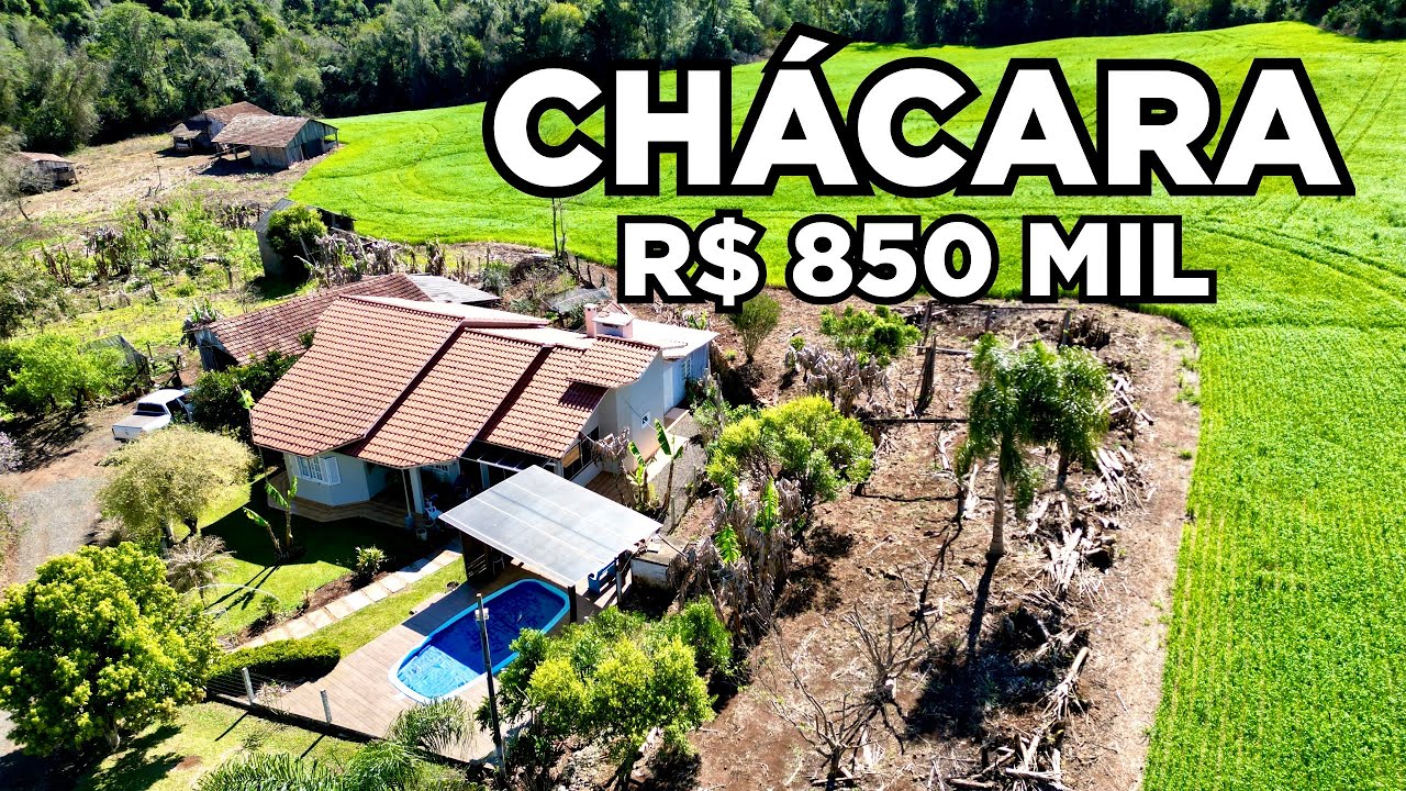 (VENDIDO) CHÁCARA À VENDA em Santa Catarina CASA RIO FRUTAS GALPÃO
