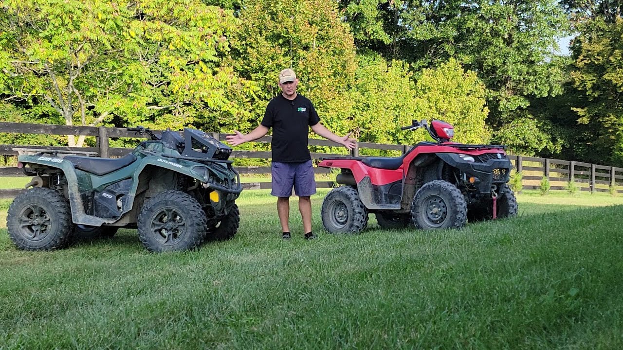 Suzuki King Quad 750axi 2022 года против Can-Am Outlander 570 DPS 2022 года — обзор пробега 500 м...
