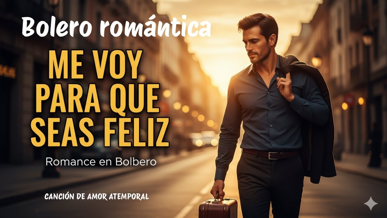 Me Voy para que Seas Feliz | Bolero Romántico Español (Letra) | Romance en Bolero