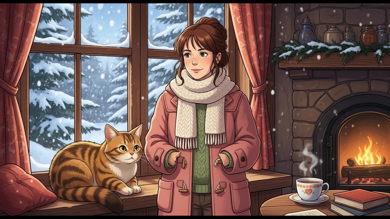 Winter Cottage Aesthetic ❄️🏡 | Tea, Books & Snowfall | Cozy Vibes