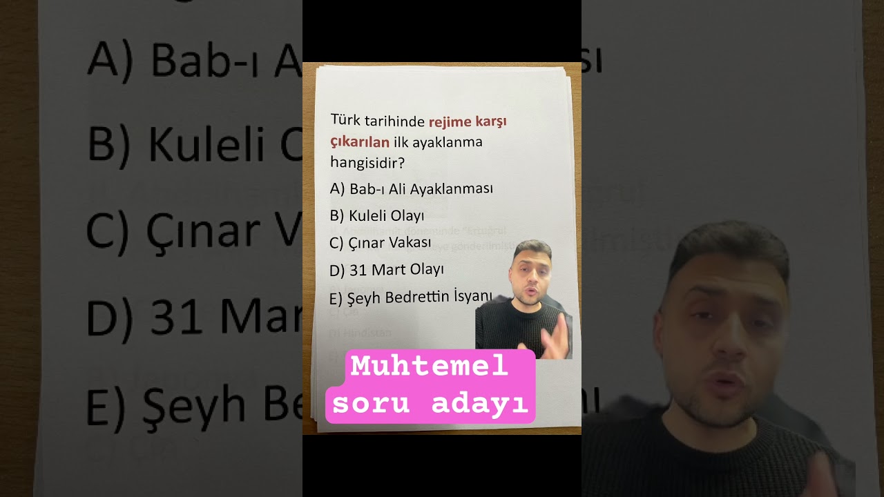KPSS AYT TYT YKS TARİH SORU &Ccedil;&Ouml;Z&Uuml;M&Uuml; #ayt #isemtv #kpss2024 #kpsssoruları #kpss #tarih  #tarihdeneme