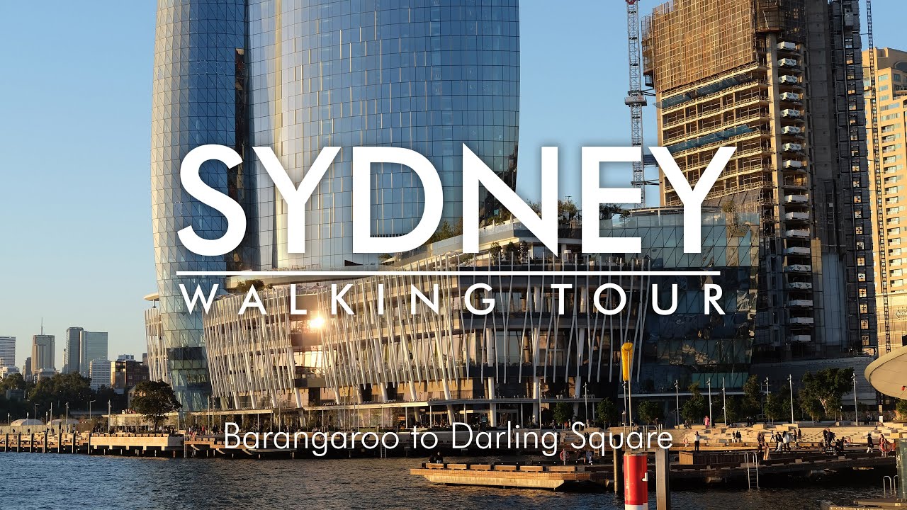 35C Spring Day - Sydney Australia Walking Tour - Barangaroo to Darling Square