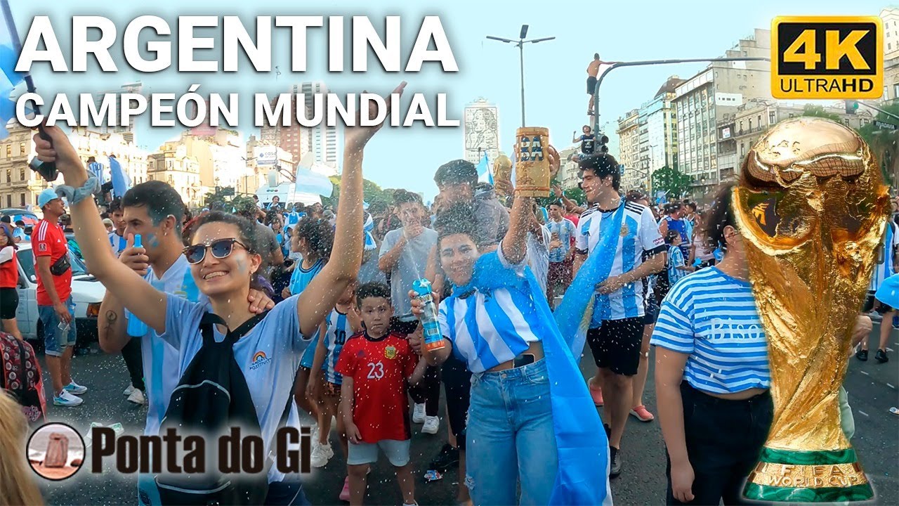 [4K] ARGENTINA CAMPEÓN -18 de diciembre 2022 - BUENOS AIRES - Festejos MUNDIAL Qatar  