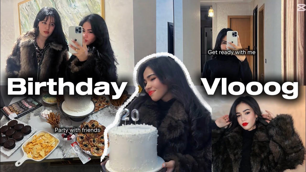 20 Birthday vlog 🍡💕get ready with me 🎶 party with friends 🙈🎂🍰