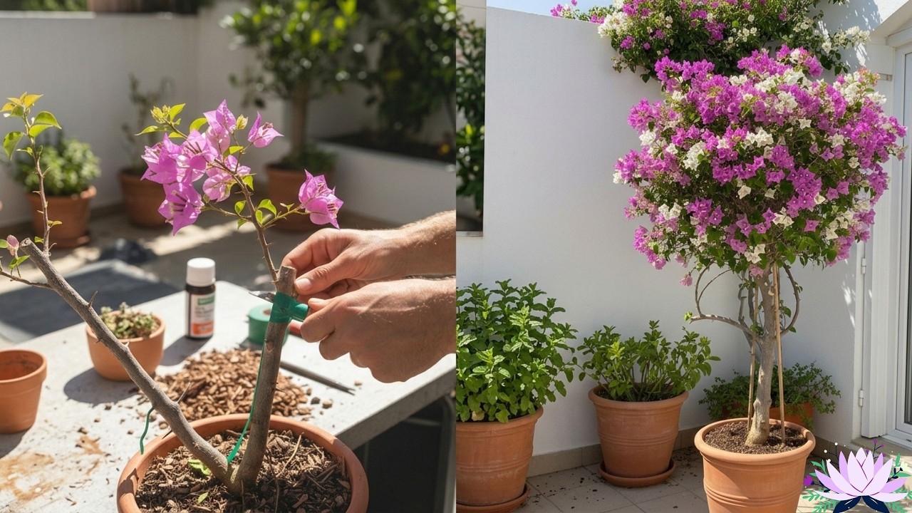 Cách Ghép Cây Hoa Giấy Sống 100% Liền Cốt | Bougainvillea Grafting Tutorial