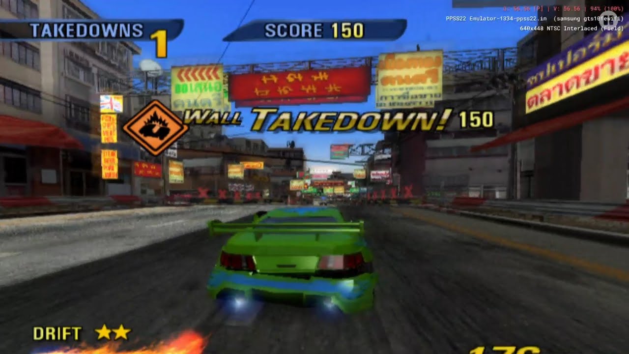 Burnout 3 : Takedown test in Samsung tab10s fe (1/1/2026)
