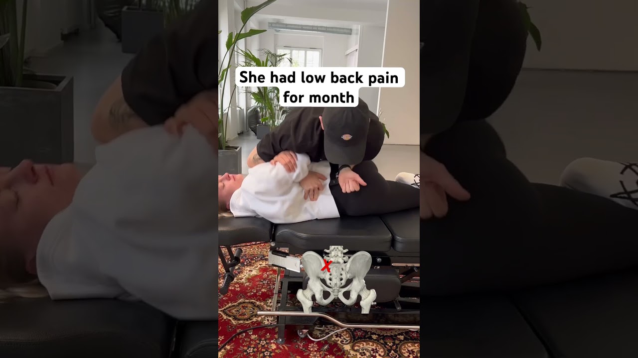 Sacroiliac & lumbar adjustment #chiropractic #adjustment #asmrsounds #lowbackpain #sacroiliacjoint