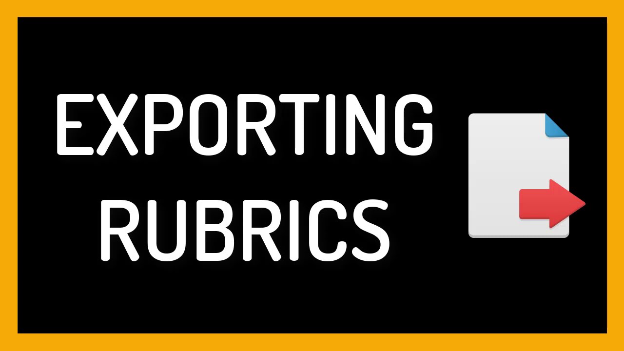 Exporting a Rubric(s) from Blackboard