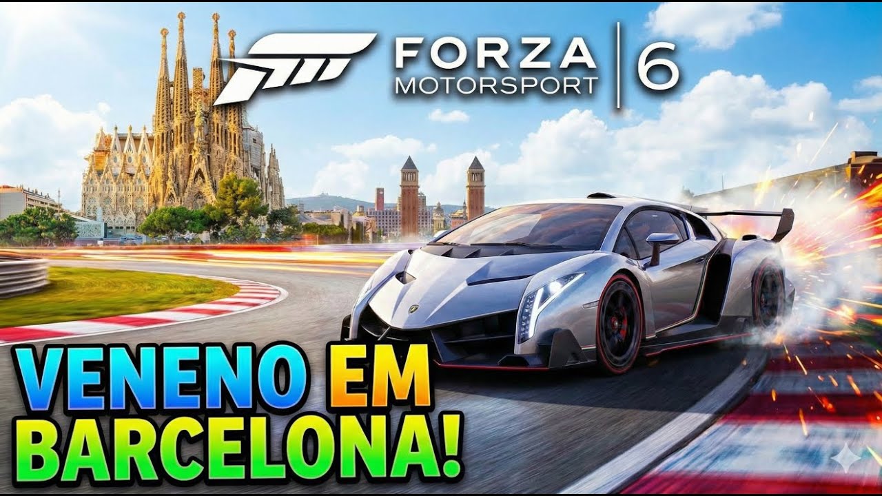 🎮 Forza Motorsport 6 | Lamborghini Veneno 2013 em Barcelona –  Circuit de Catalunya 🏁🔥