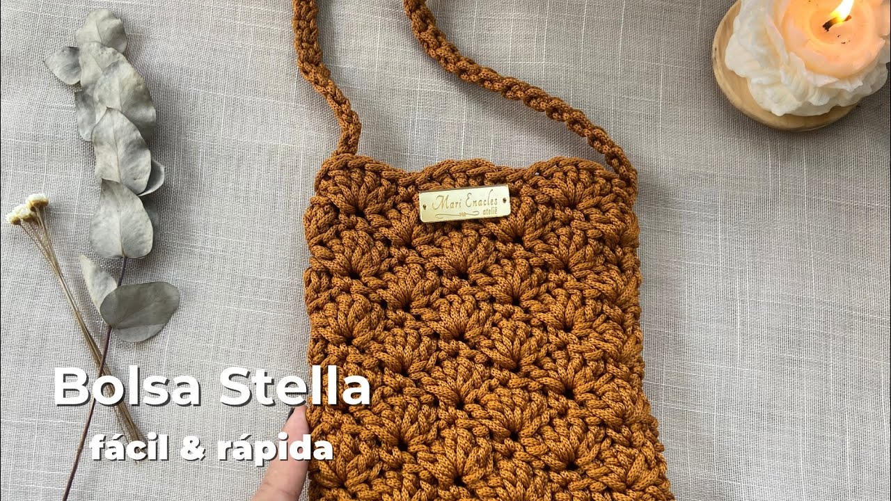 TUTORIAL BOLSA DE CROCHÊ | Passo a passo porta celular de crochê | Para iniciantes
