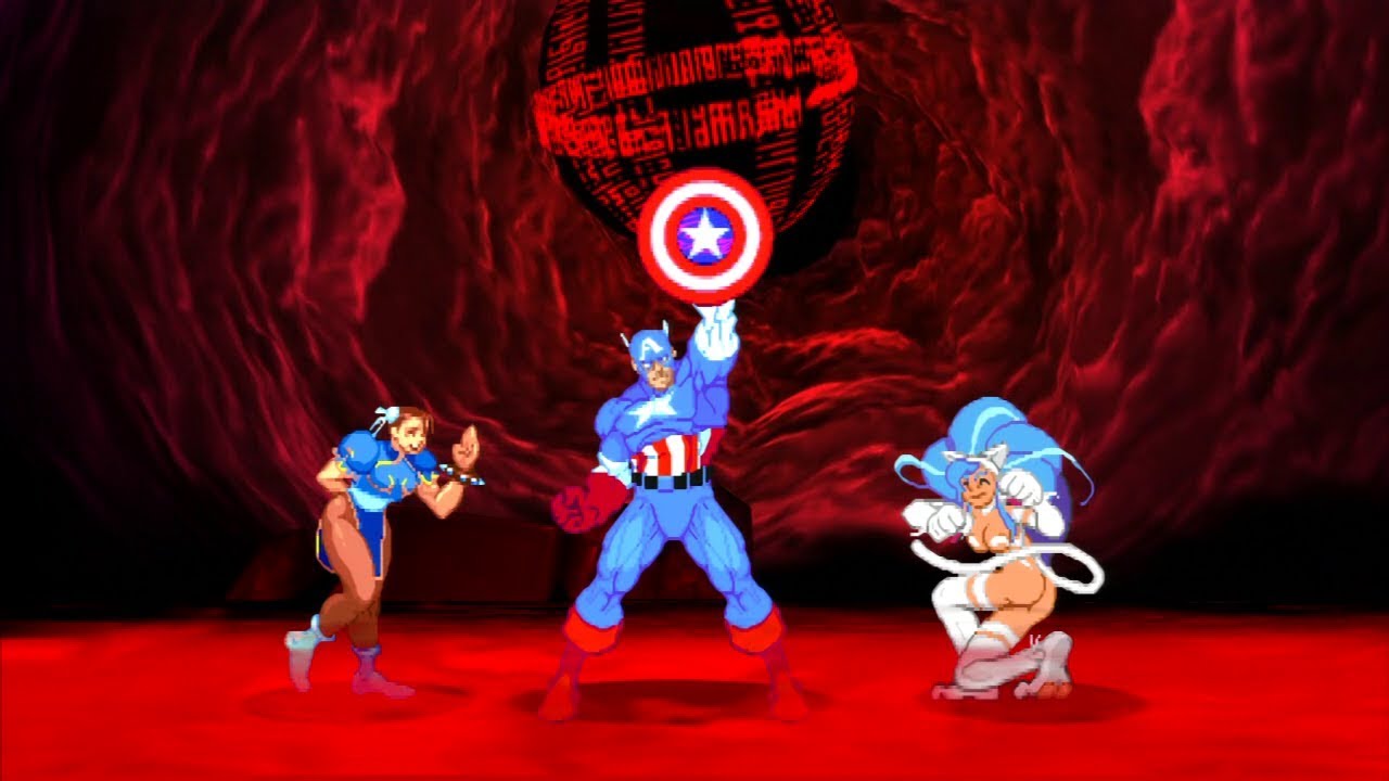 Marvel VS Capcom 2 - Chun-Li/Captain America/Felicia - Expert Difficulty Playthrough