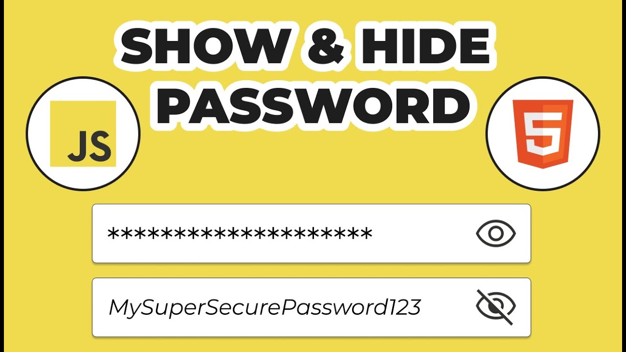 Show & Hide Password Toggle using HTML, CSS & JavaScript!