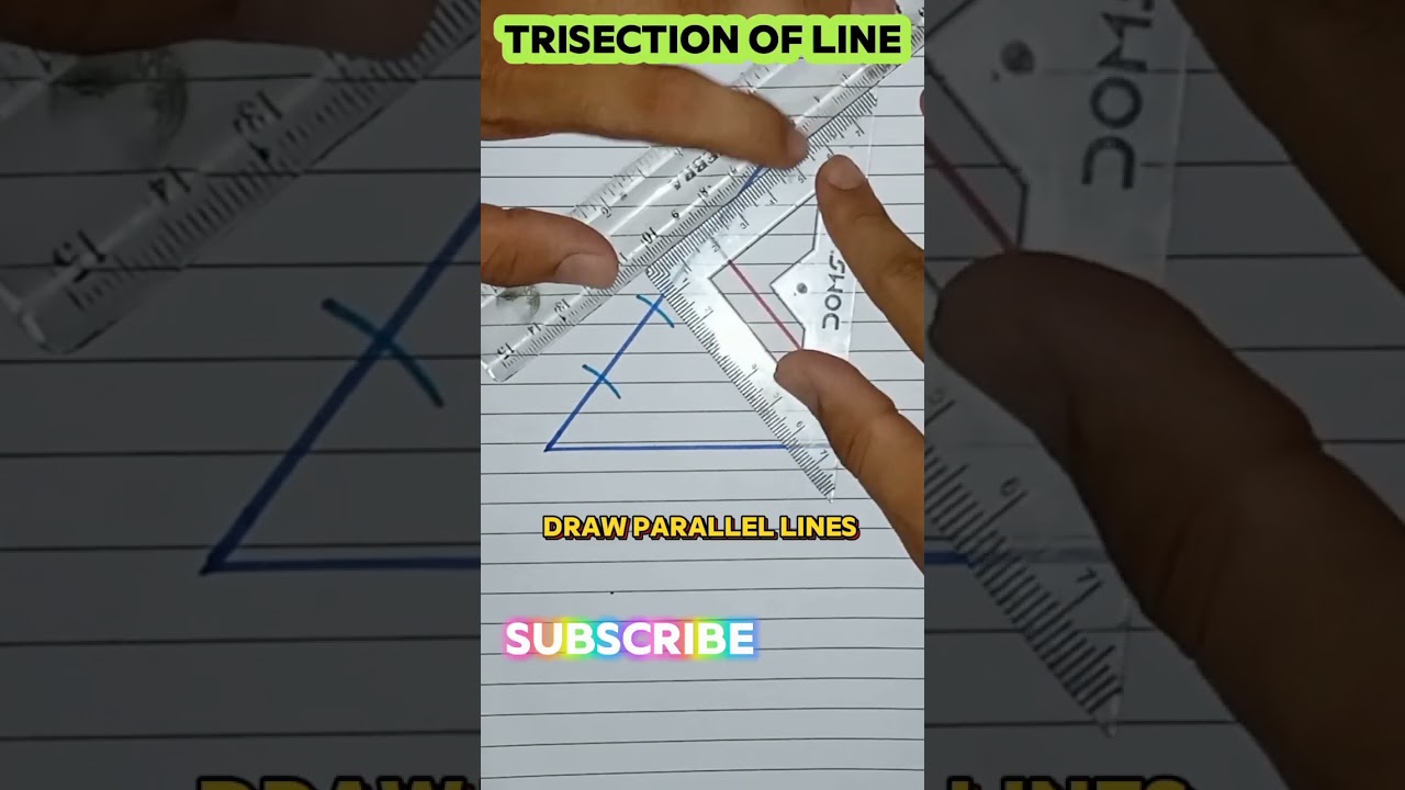 trisection of line segment #construction #mathshorts