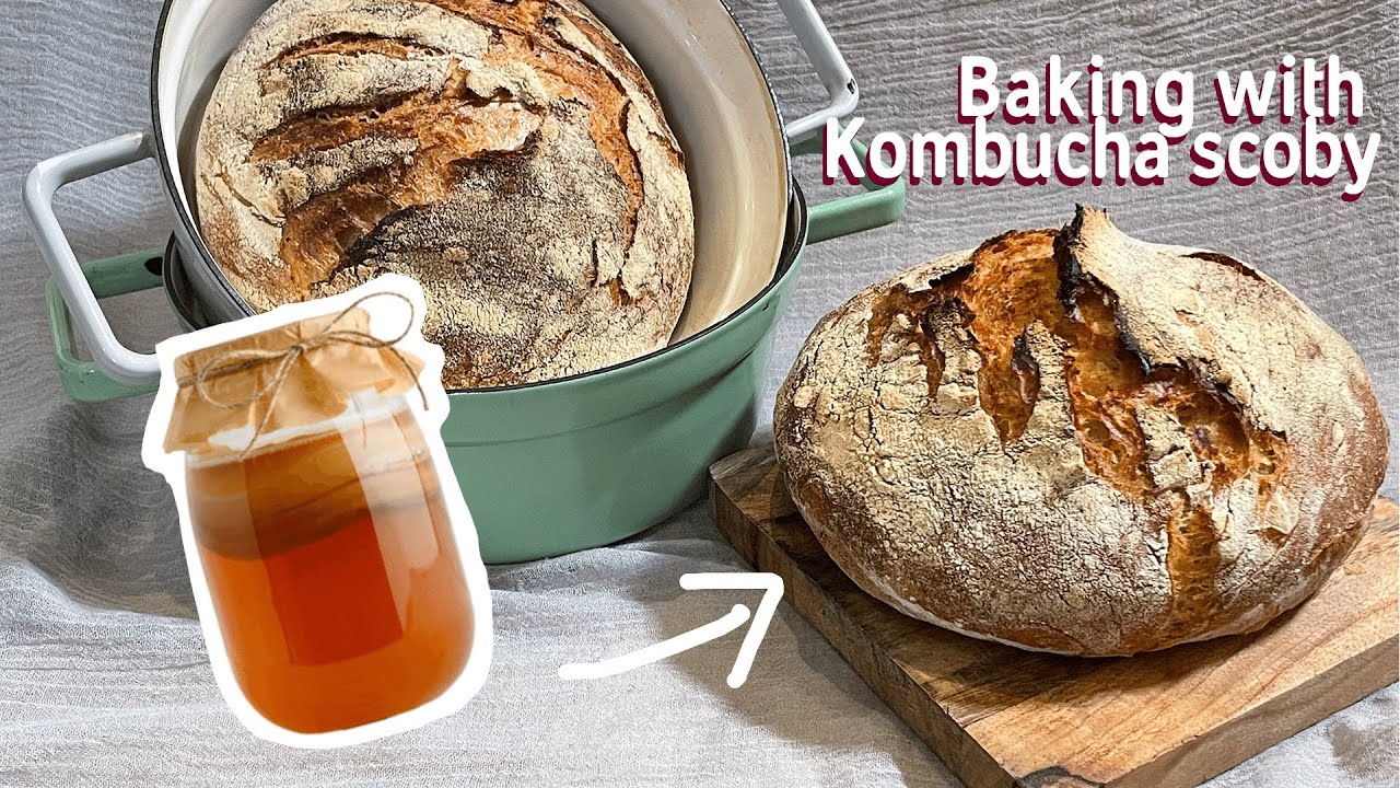 Baking easy delicious BREAD with KOMBUCHA SCOBY | Use your scoby in bread baking | Kruste&Krume