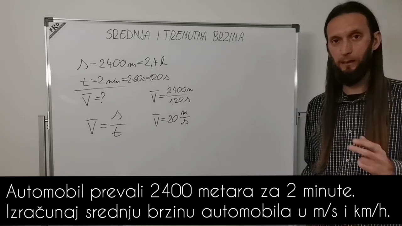 F8 Srednja i trenutna brzina (Zadatak 1)