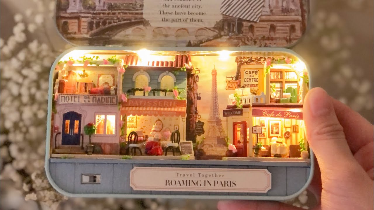 DIY Miniature Roaming in Paris Theater Box || Mô Hình DIY Hộp Dạo Quanh Paris