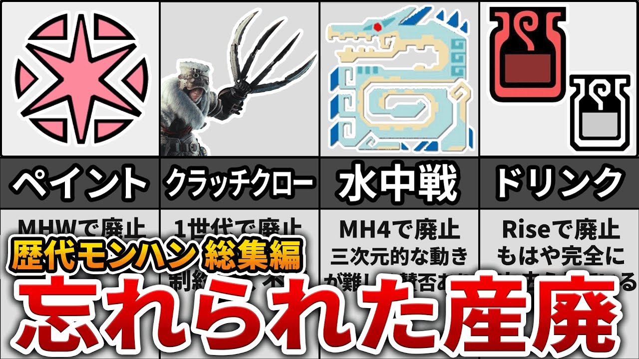 とある理由で闇に葬られた歴代モンハンの仕様まとめ【作業用・総集編】