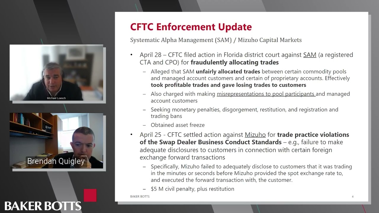 Energy Enforcement Insider: CFTC Enforcement - Recent Trade Allocation Cases