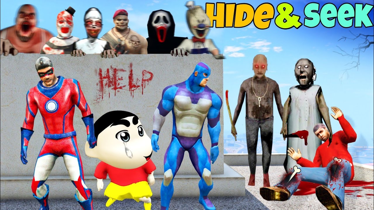 Rope Hero playing Hide And Seek With Granny Ghost Army | Rope Hero Vice Town | Horror Video